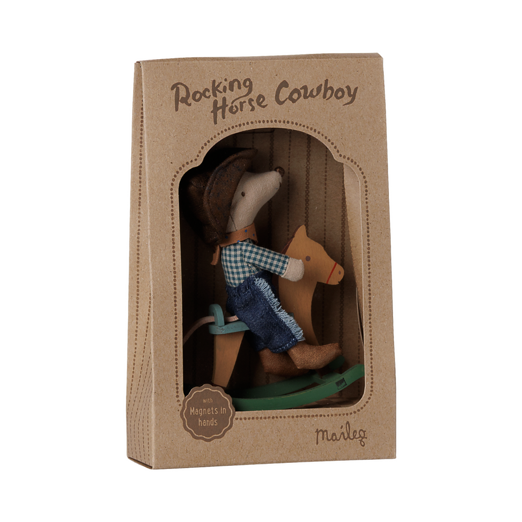 Ratinho Cowboy com Cavalo de Baloiço – Irmão Mais Novo Maileg - imagem 5