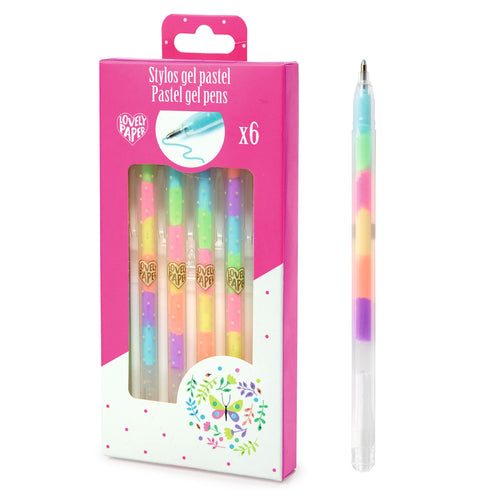 6 Mini Marcadores Gel | Pastel
