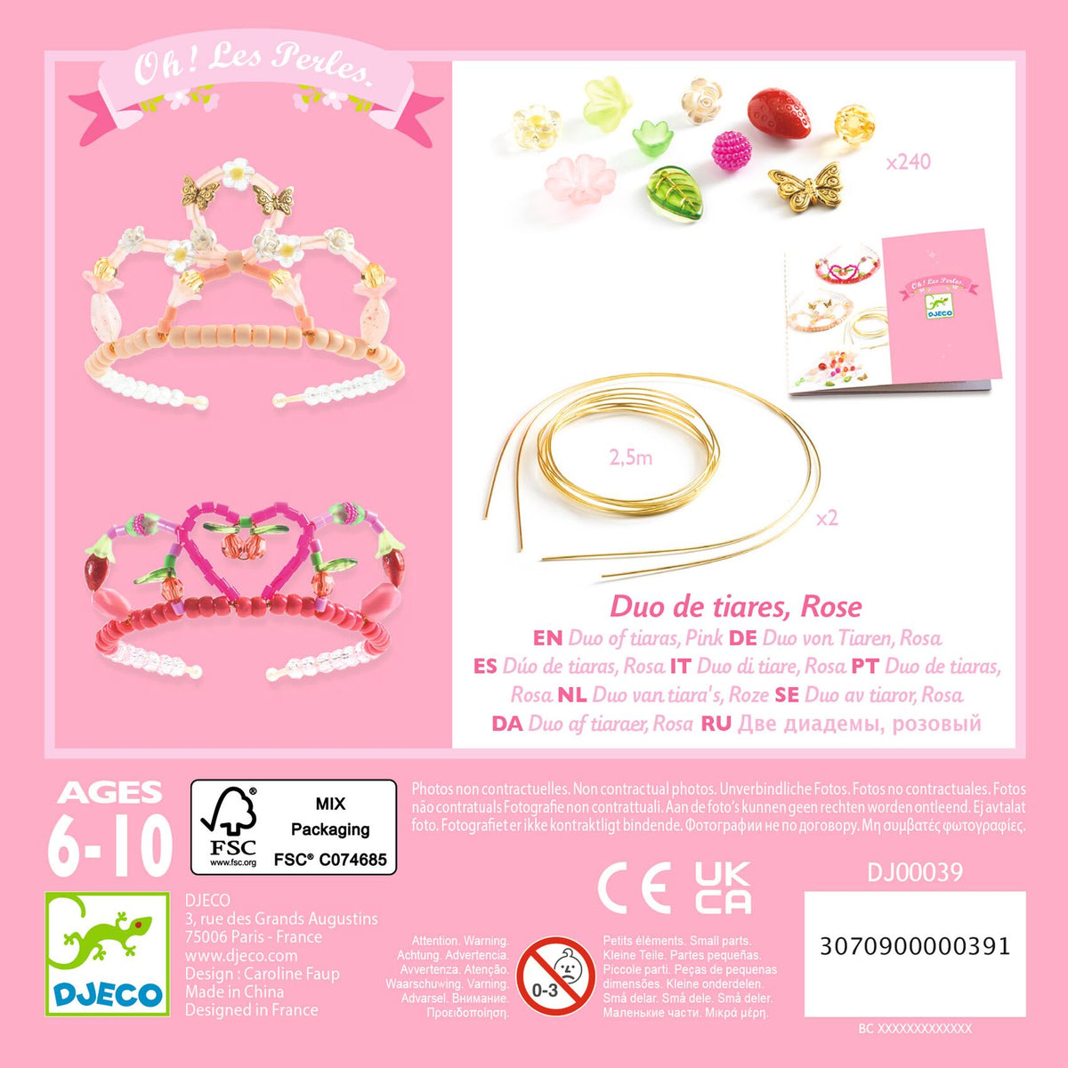 Kit para Criar 2 Tiaras | Rosa