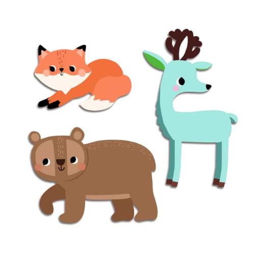 Animais da Floresta | 62 Autocolantes