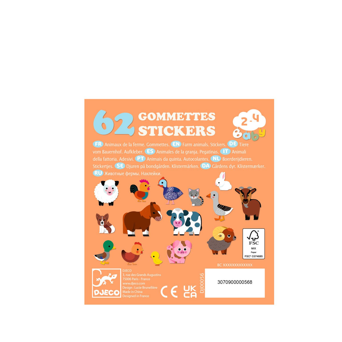 Animais da Quinta | 62 Autocolantes