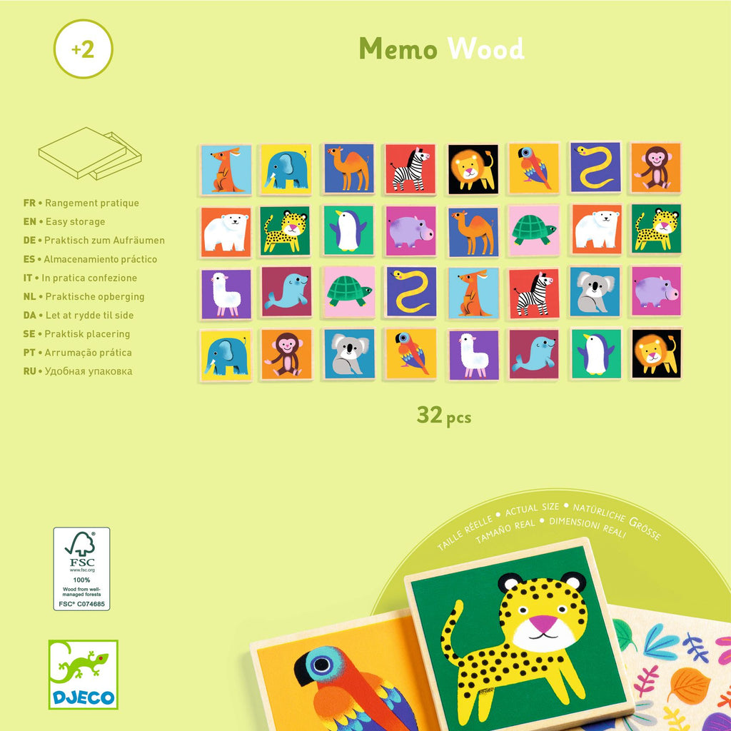 Memo Wood | Jogo de Memória | Animais