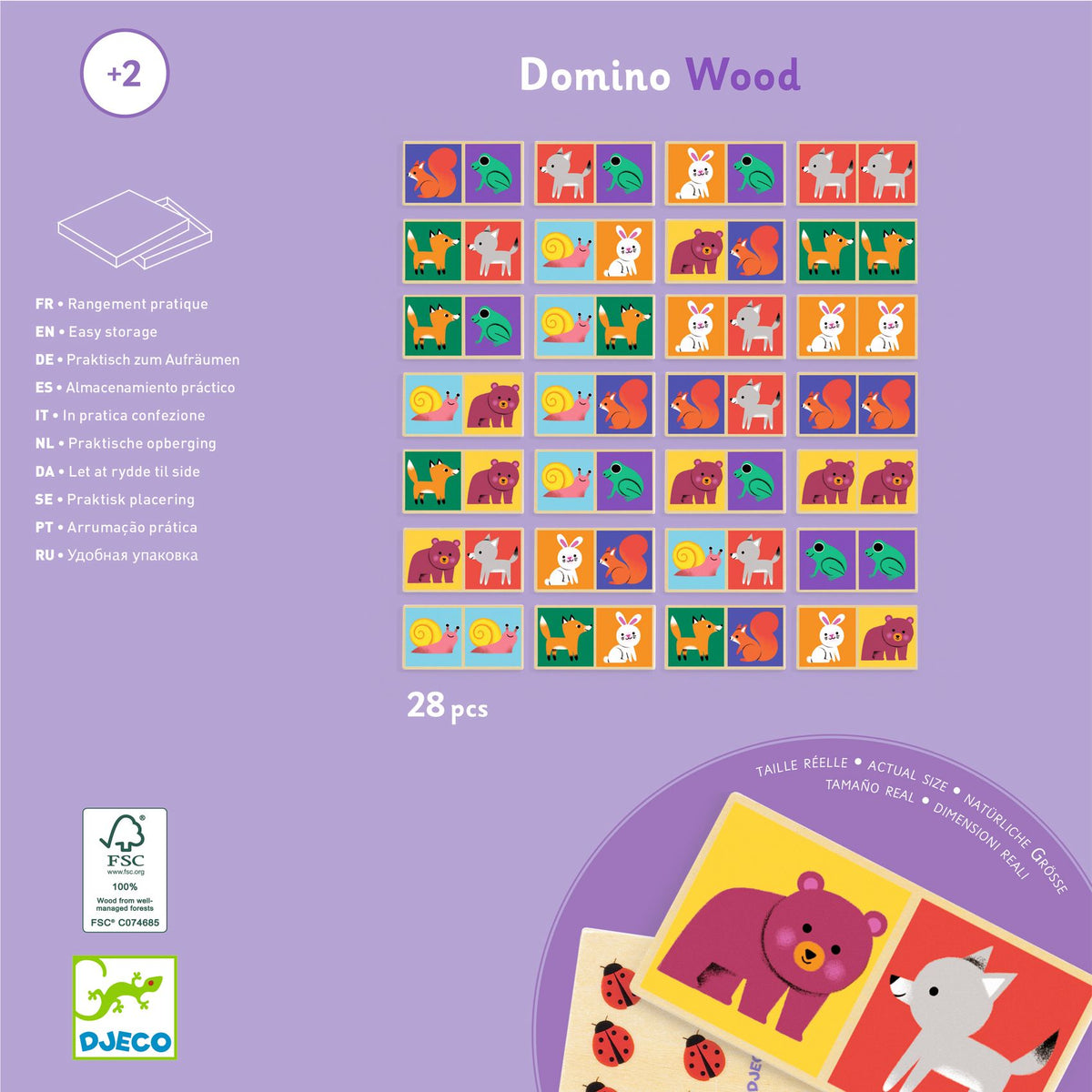 Dominó Wood | Dominó de Madeira | Animais