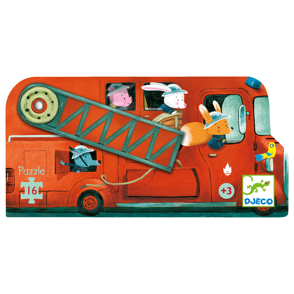 Puzzle 16 peças Camião Bombeiros