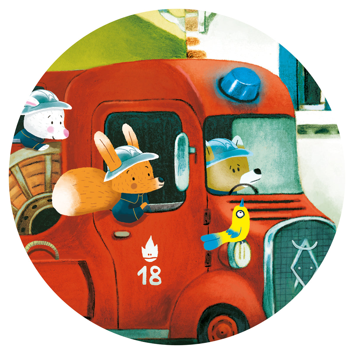 Puzzle 16 peças Camião Bombeiros