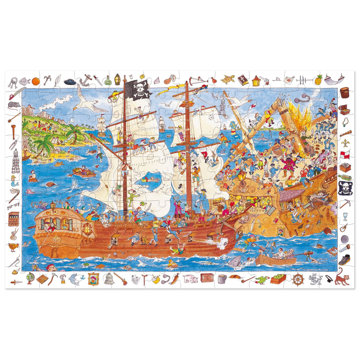 Puzzle de Observação | Piratas | 100 Peças