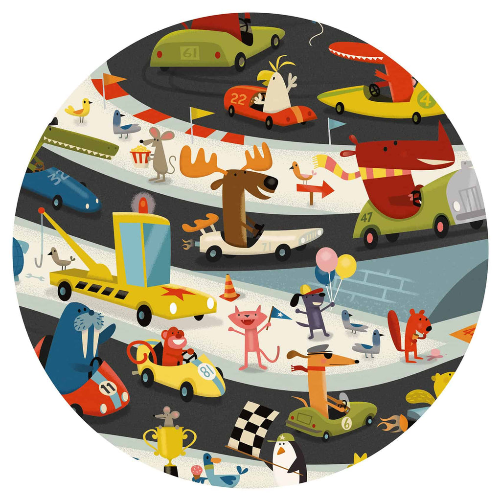 Puzzle de Observação | Rally de Carros | 54 Peças