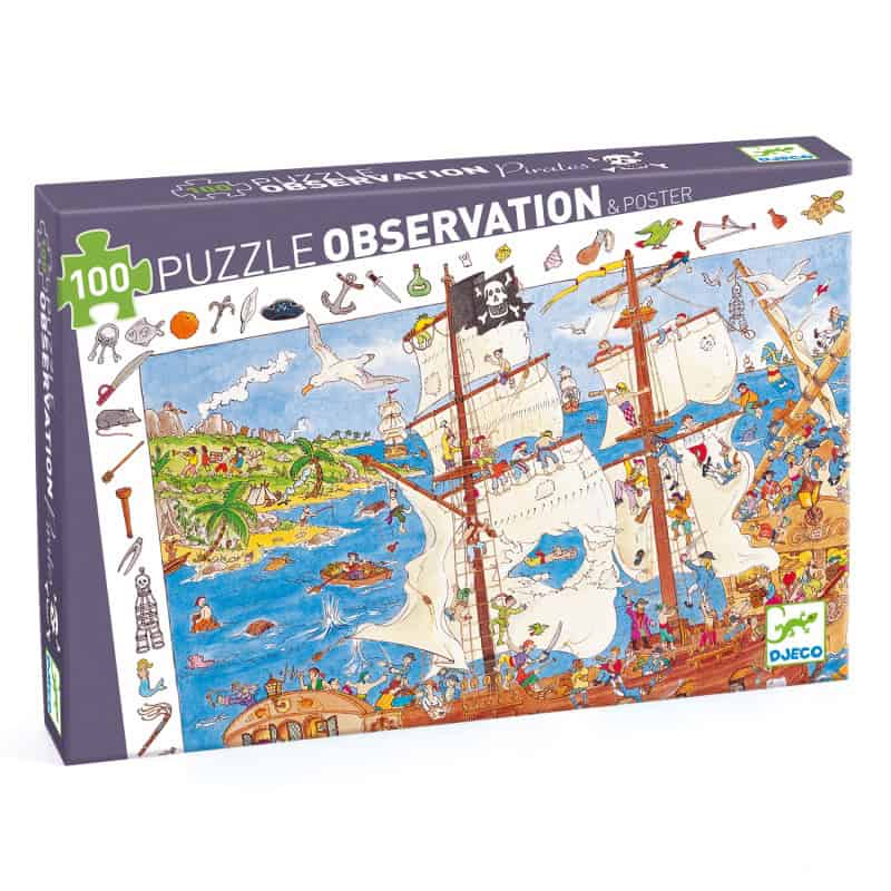 Puzzle de Observação | Piratas | 100 Peças