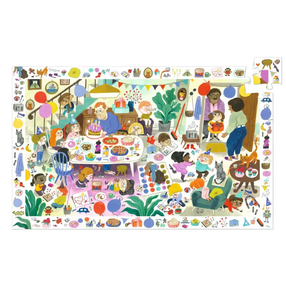 Puzzle de Observação | Festa de Aniversário | 54 Peças