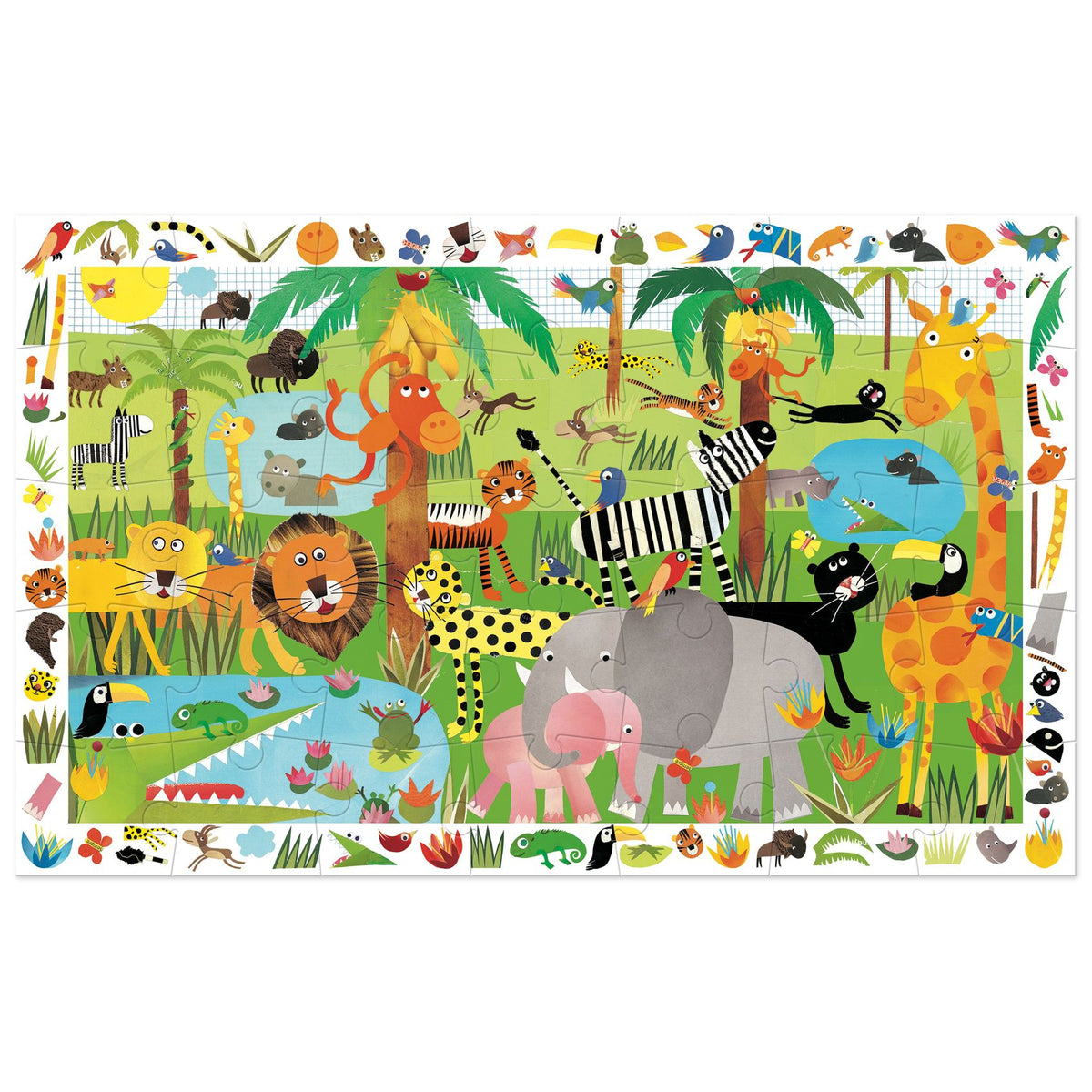 Puzzle de Observação | Selva | 35 Peças
