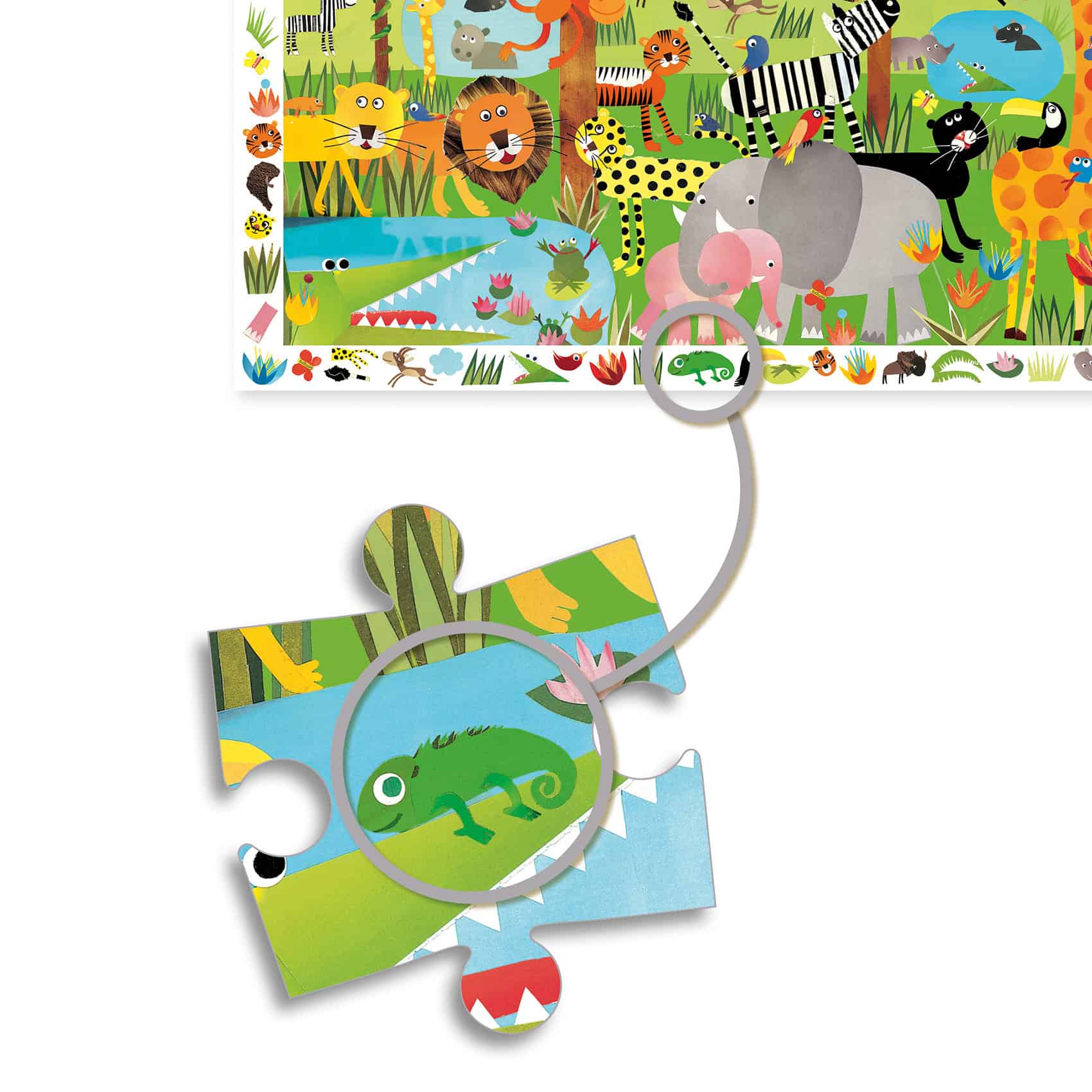 Puzzle de Observação | Selva | 35 Peças