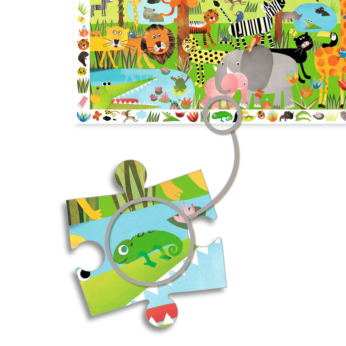 Puzzle de Observação | Selva | 35 Peças