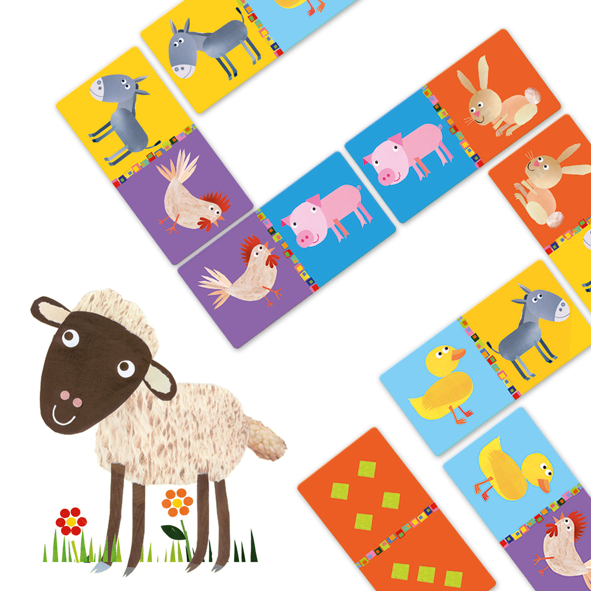 Dominó Farm | Jogo Dominó | Animais da Quinta