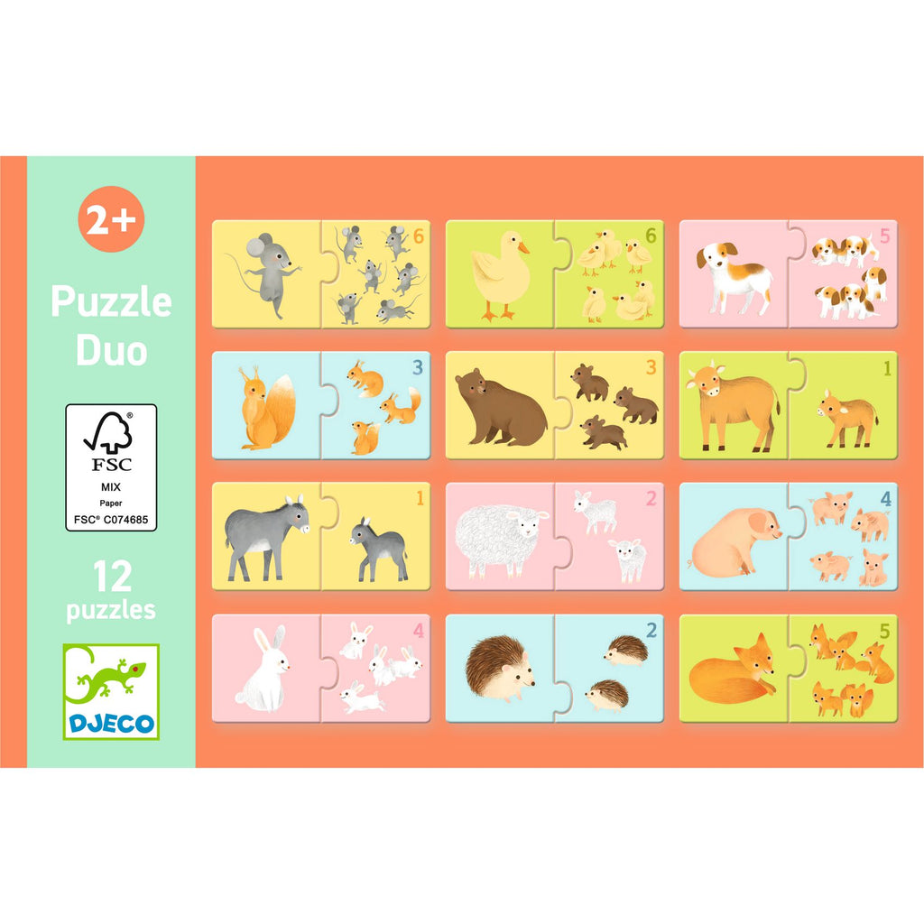 Puzzle Duo | Animais Bebés