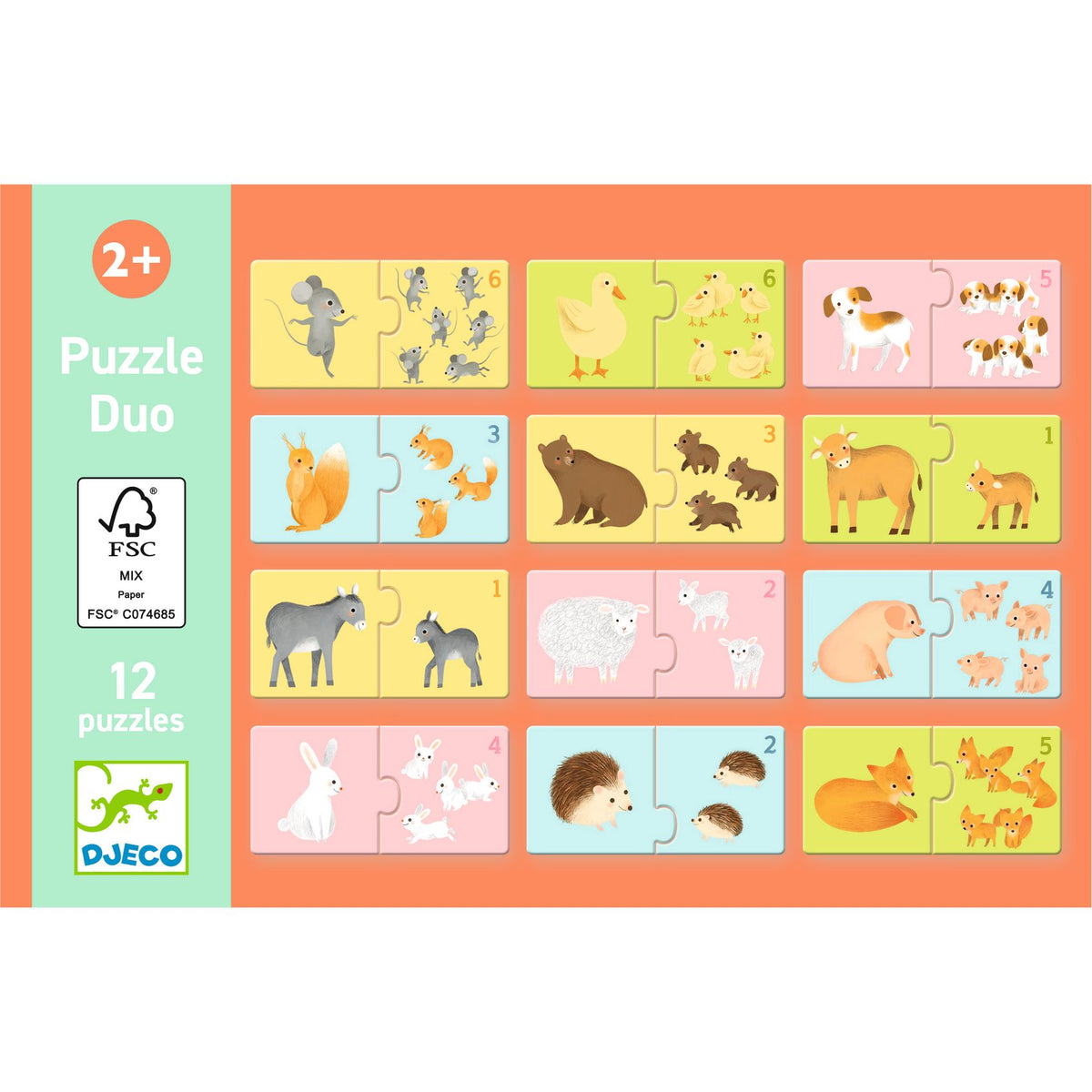 Puzzle Duo | Animais Bebés