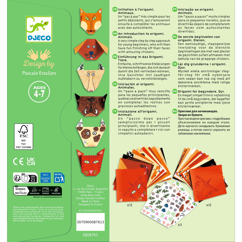 Jogo de Introducao ao Origami | Animais
