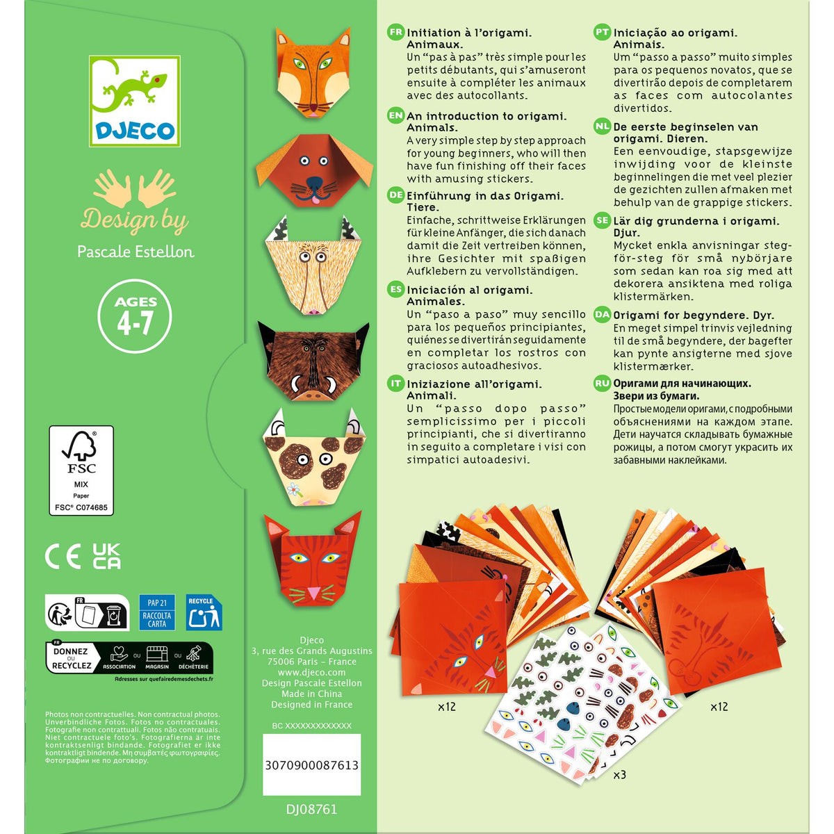Jogo de Introducao ao Origami | Animais