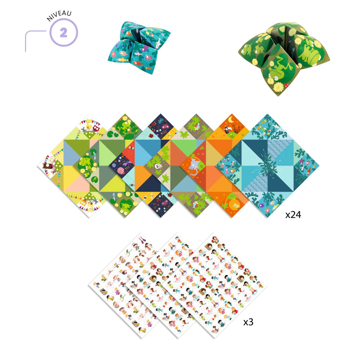 Quantos-Queres Animais | Origami com Autocolantes