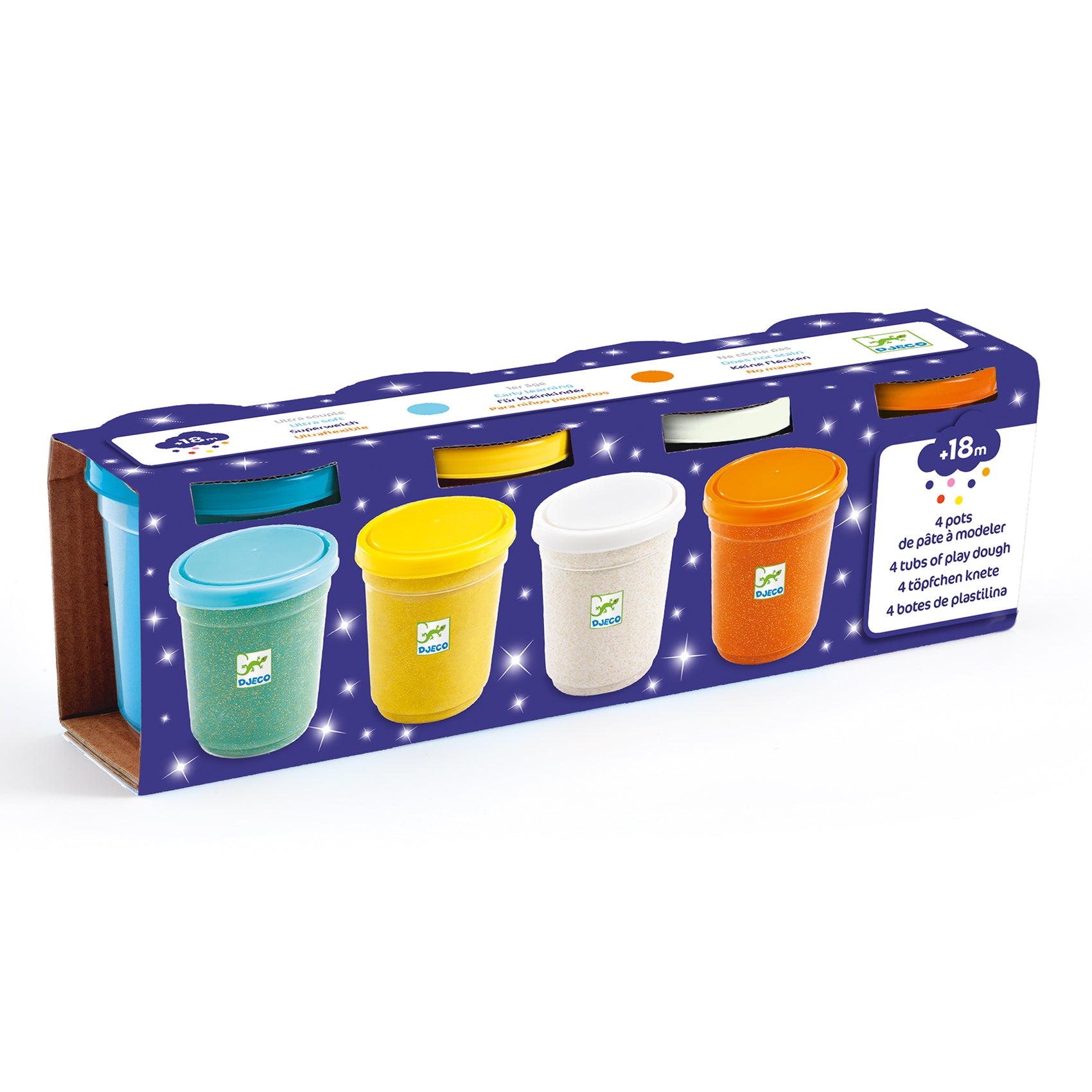 4 Potes de Plasticina | Glitter