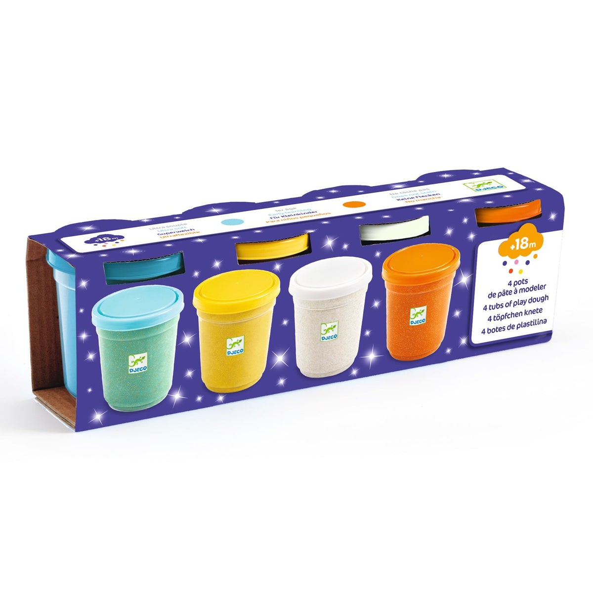 4 Potes de Plasticina | Glitter