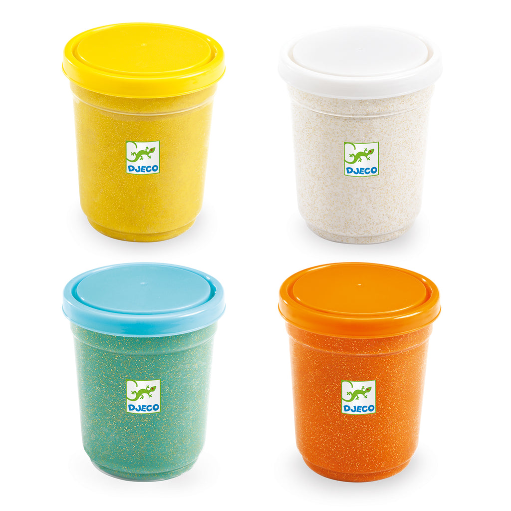 4 Potes de Plasticina | Glitter