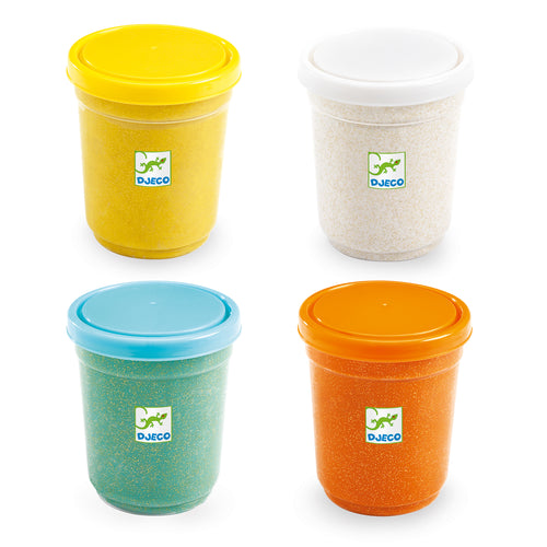 4 Potes de Plasticina | Glitter