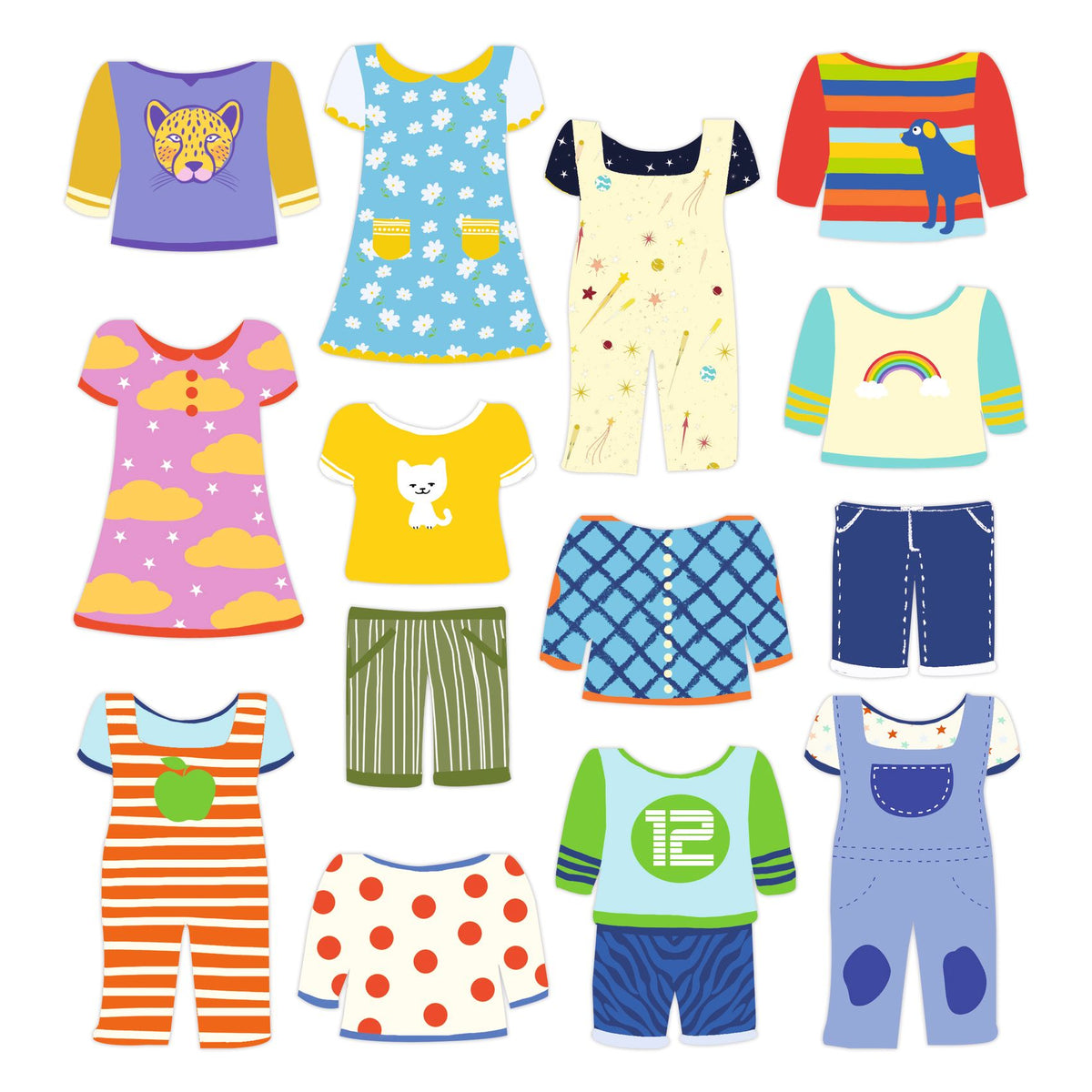Autocolantes Removíveis | Roupas Divertidas