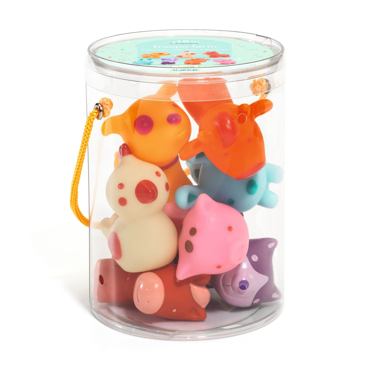 Troopo-Farm | Tubo com 7 Animais da Quinta