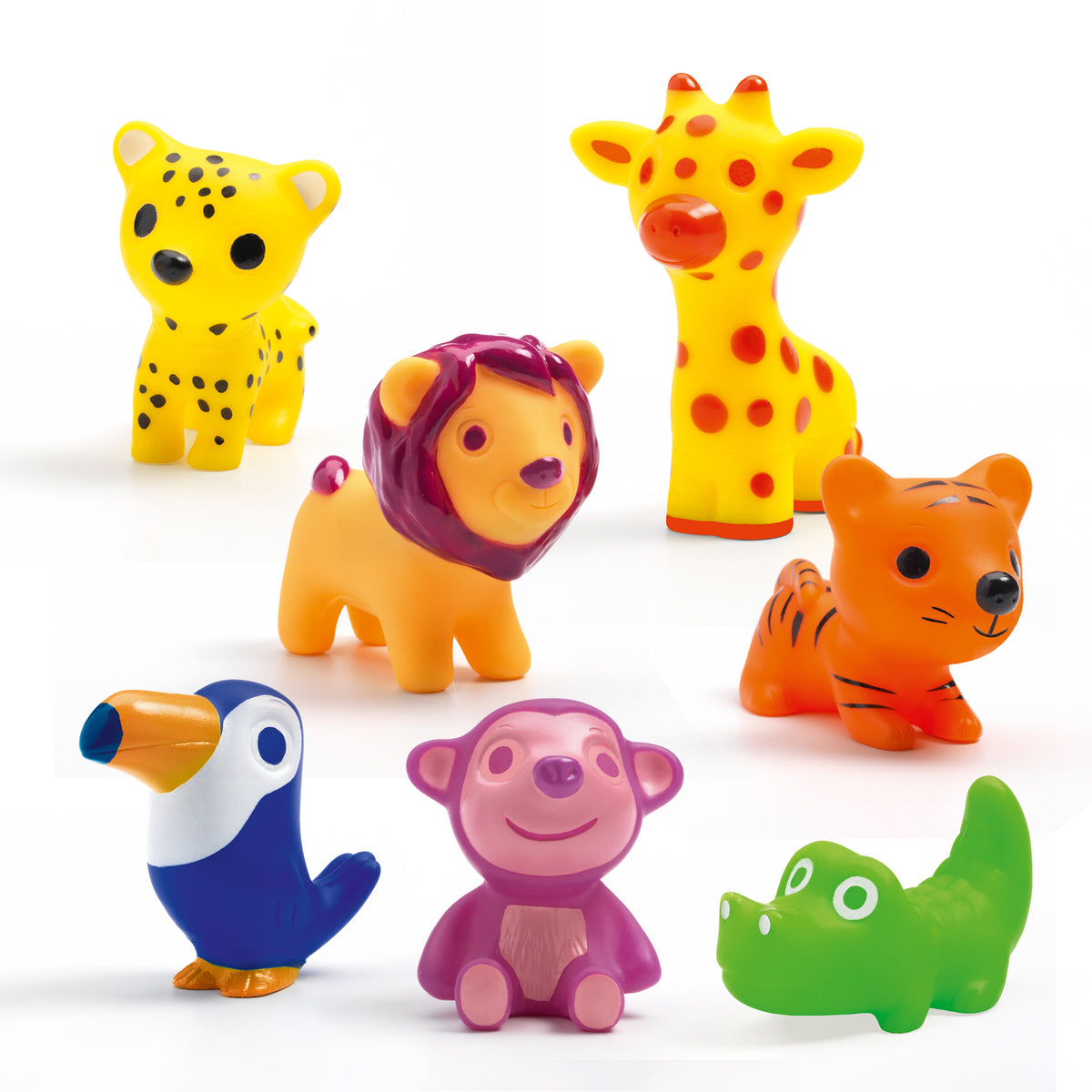 Troopo-savana | Tubo com 7 Animais da Selva