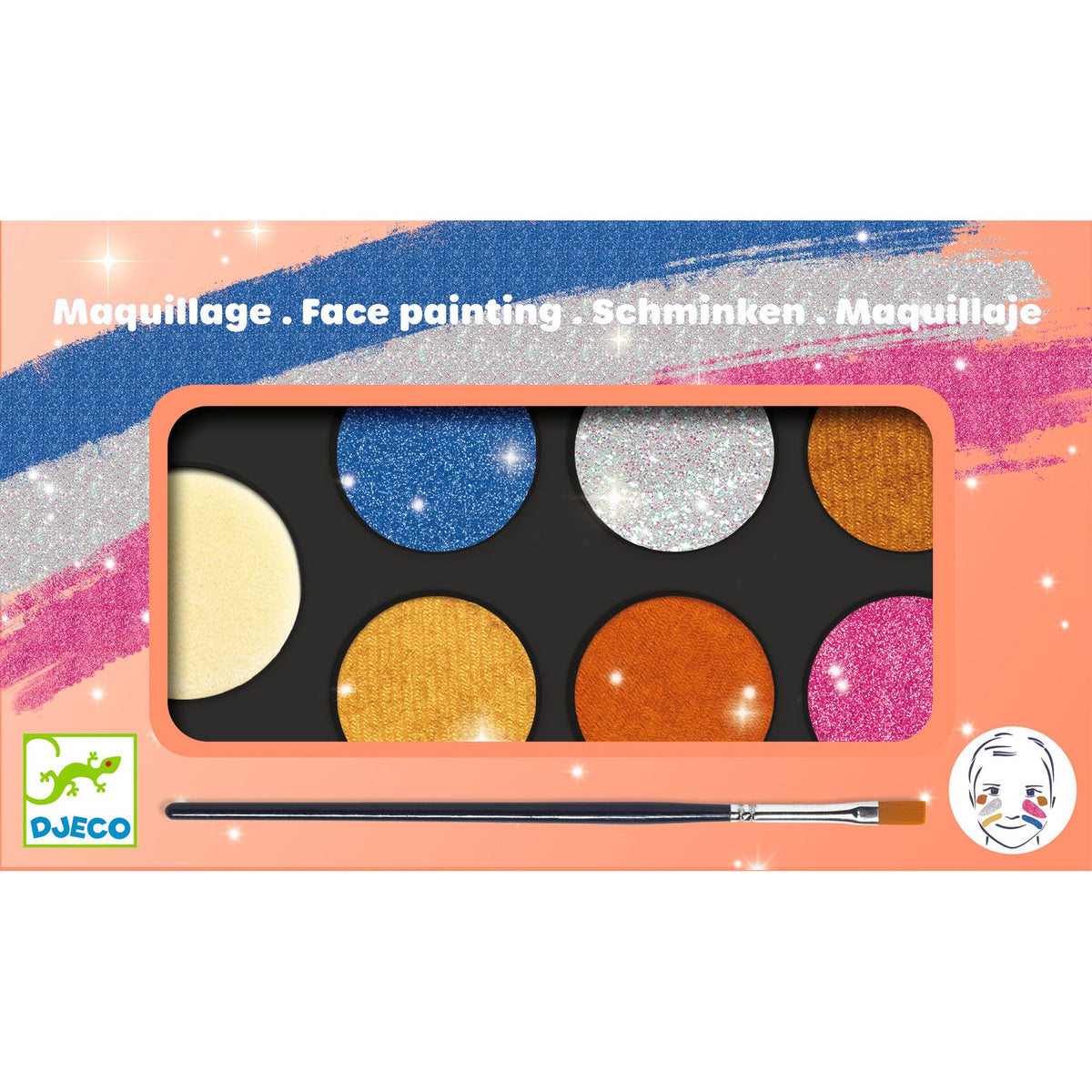Paleta 6 Cores | Rosto | Metallic