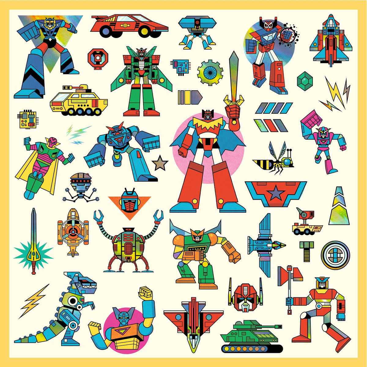 Robots | 160 Autocolantes