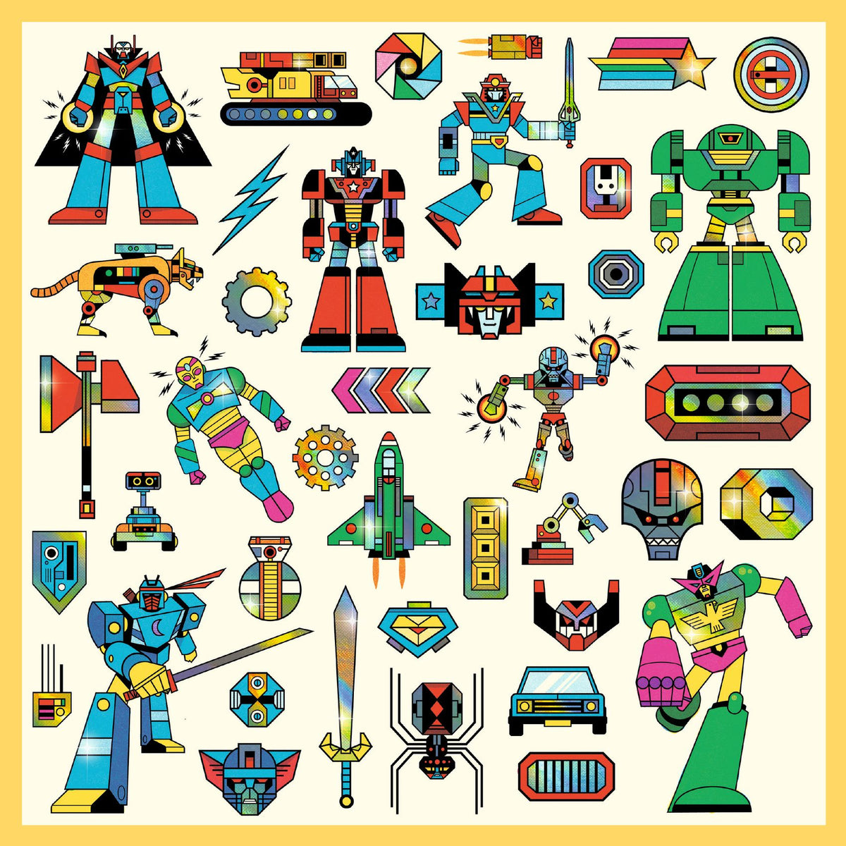 Robots | 160 Autocolantes