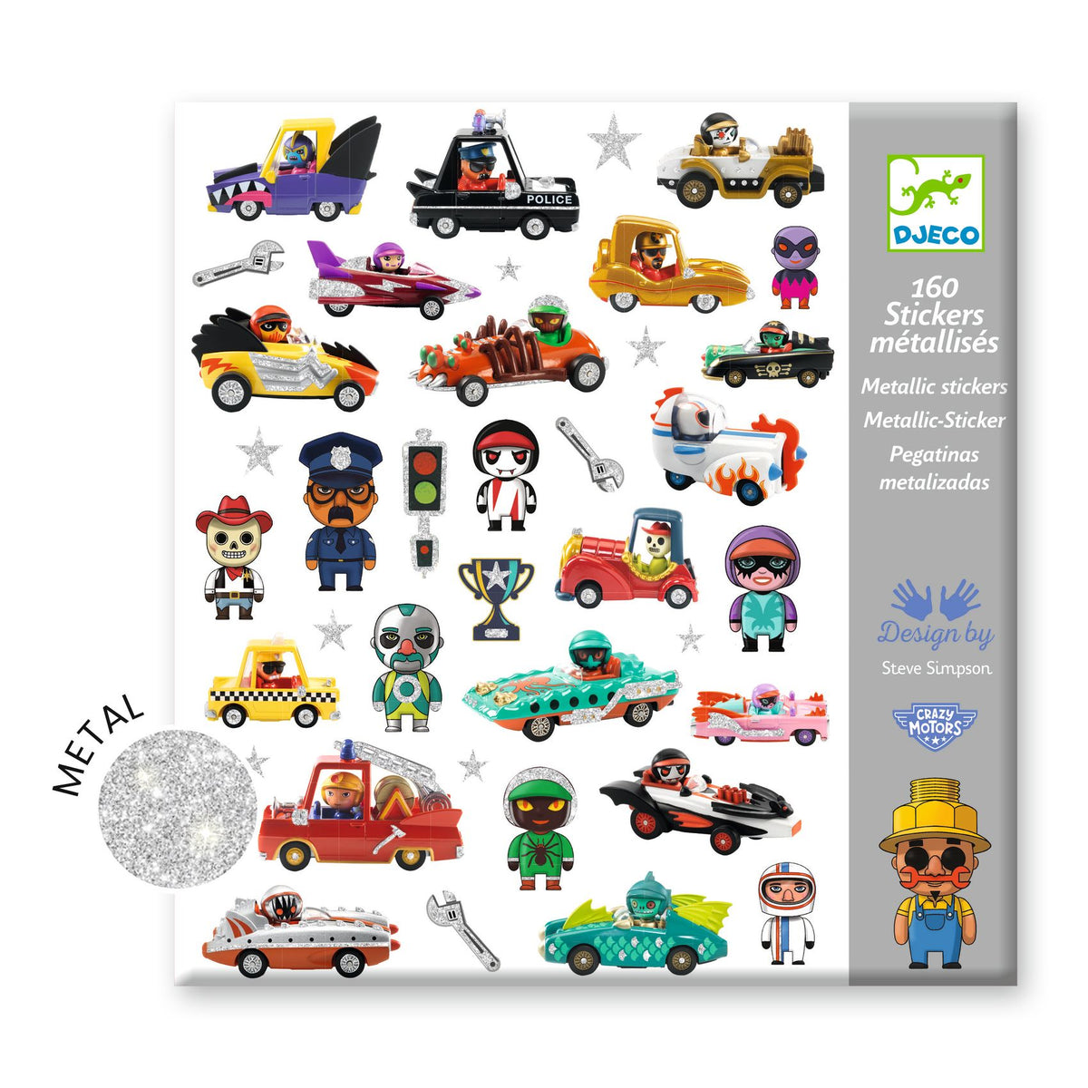 Crazy Motors | 160 Autocolantes