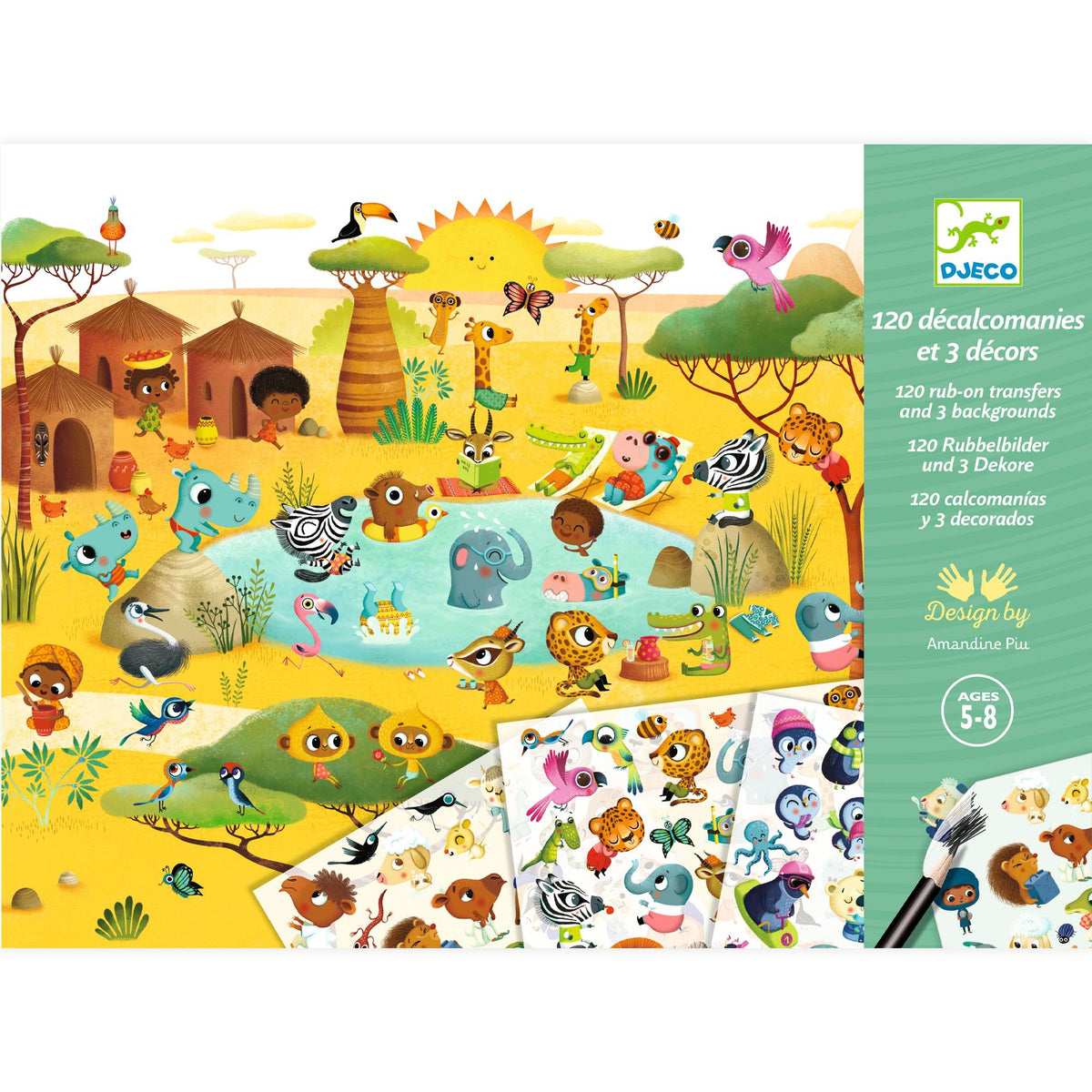 90 Decalques | Savana Deserto e Polo Norte