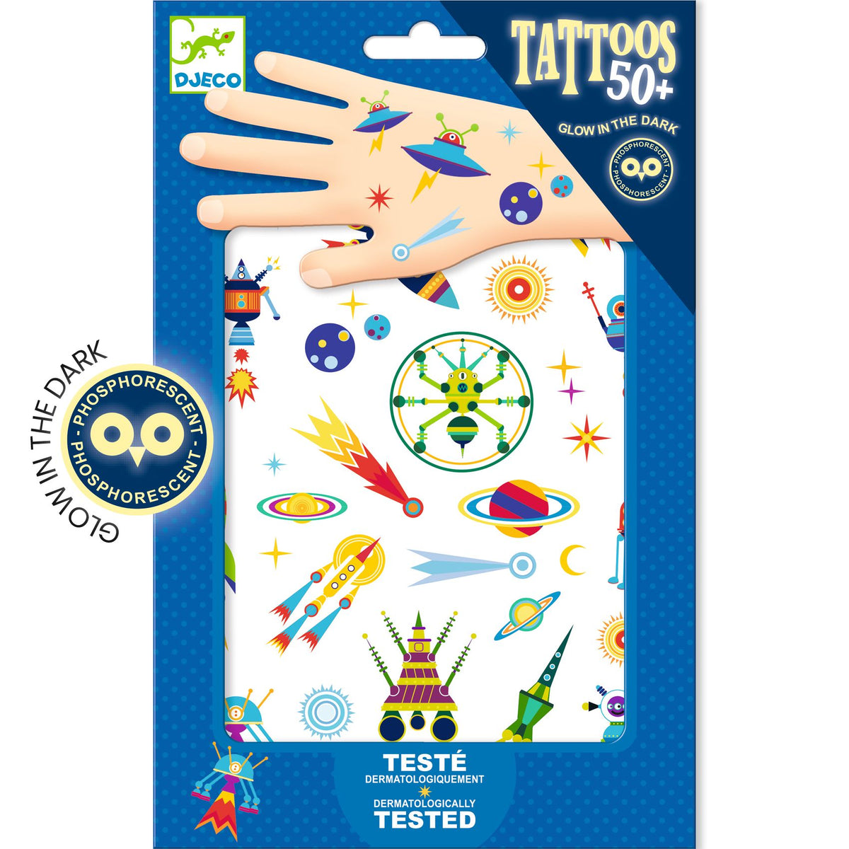 50 Tatuagens | Brilham no  Escuro | Odisseia no Espaço