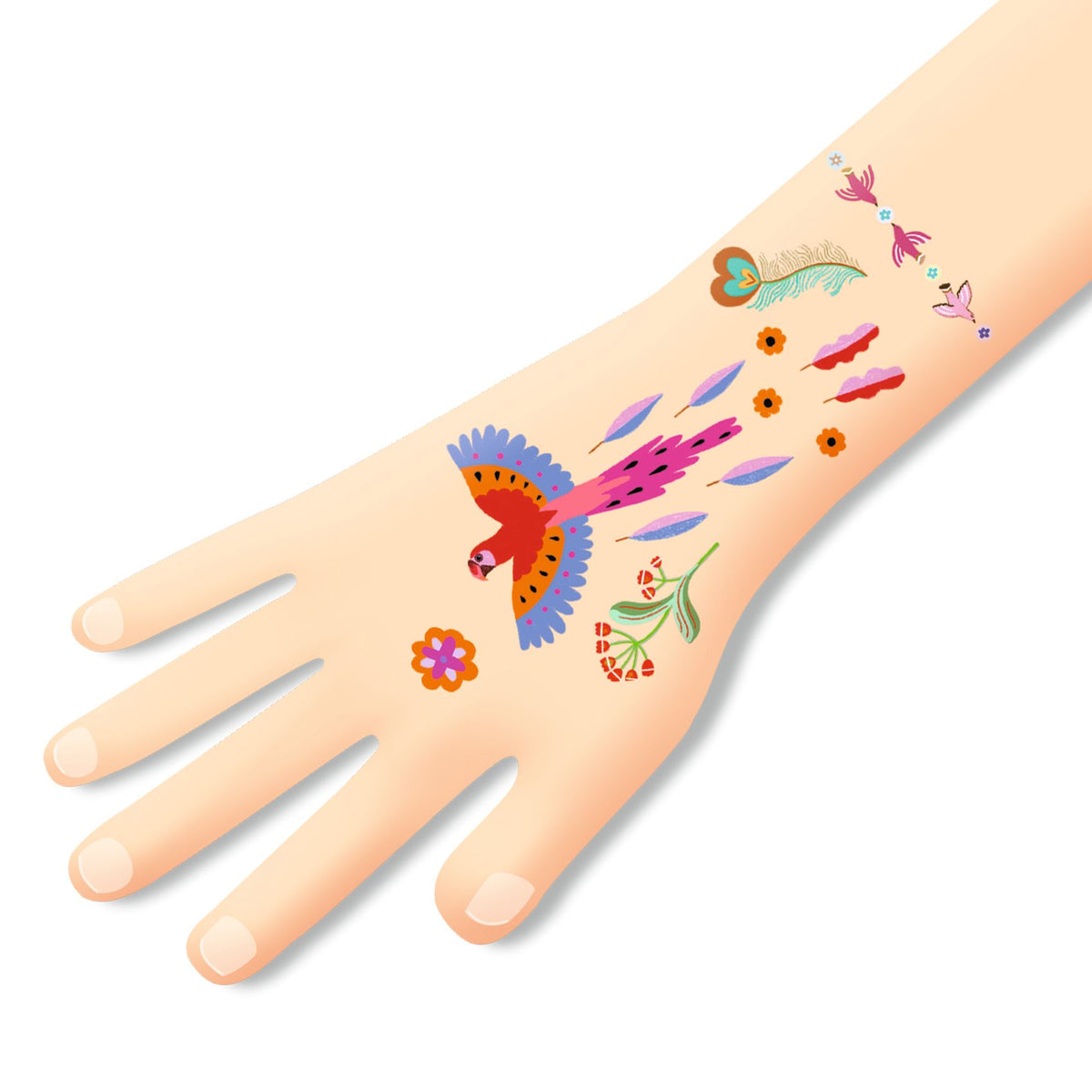 50 Tatuagens | Metalizadas | Pássaros Brilhantes