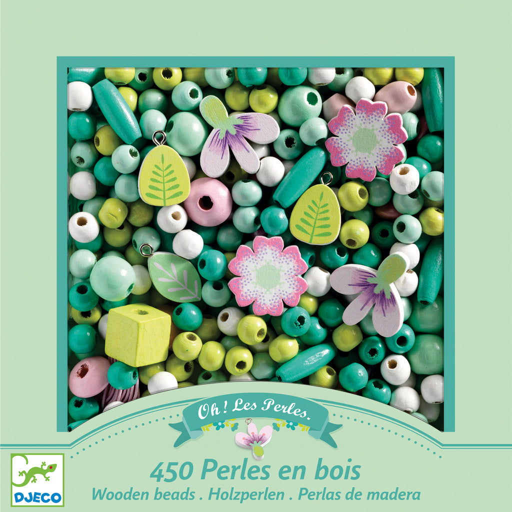Contas de Madeira | Folhas e Flores