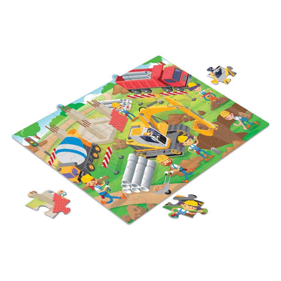 Puzzle 2 Faces | Colorir | 48 Peças | Construção