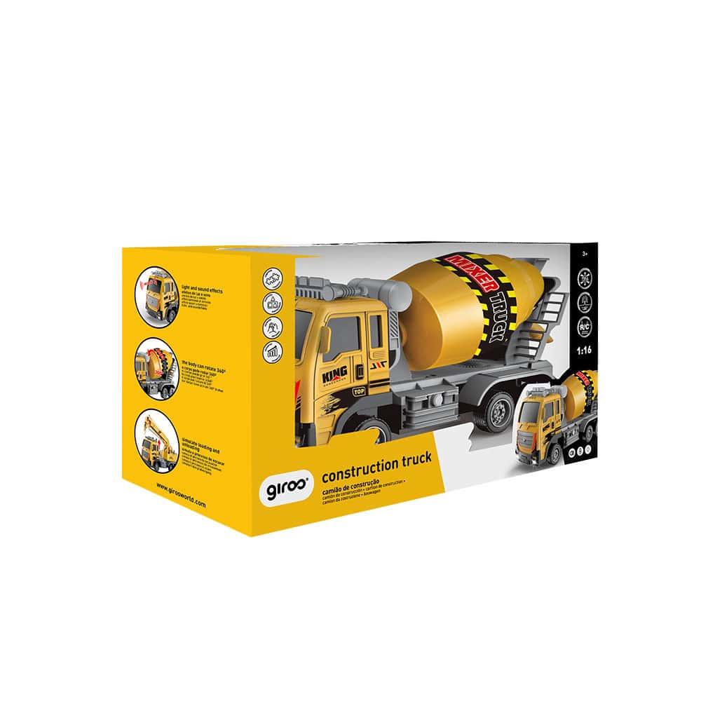 Camião Betoneira | 1:16  | Controlo Remoto | 6 Funções | Luz