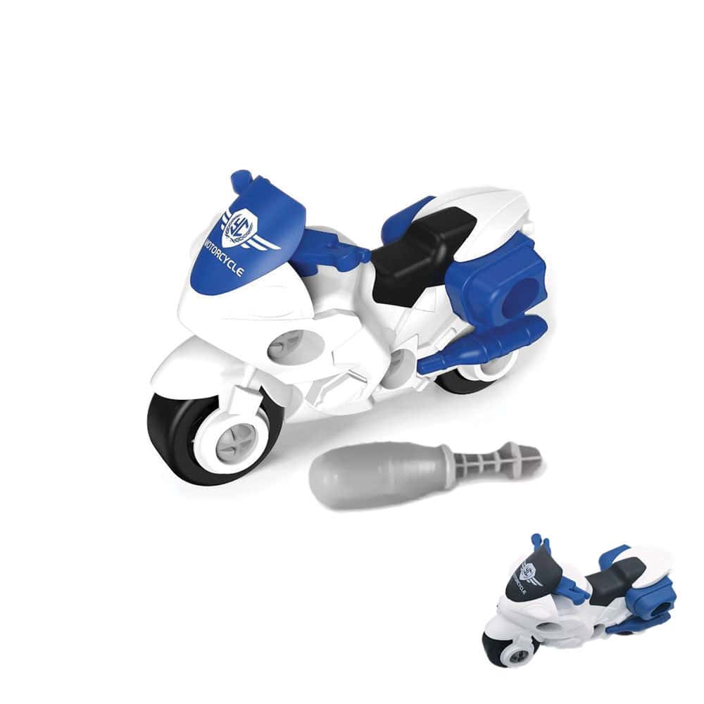 Mota de Polícia Eco | Azul e Branco | Chave de Parafusos