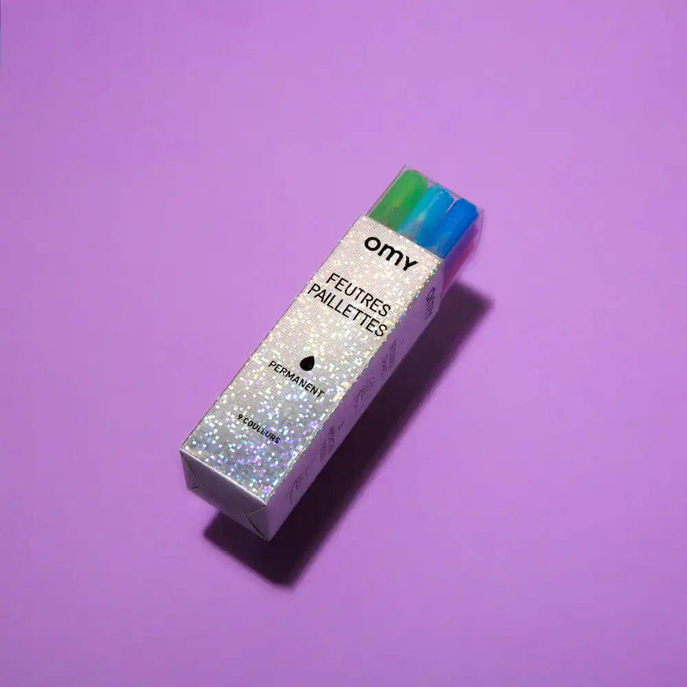9 Canetas de Feltro | Glitter