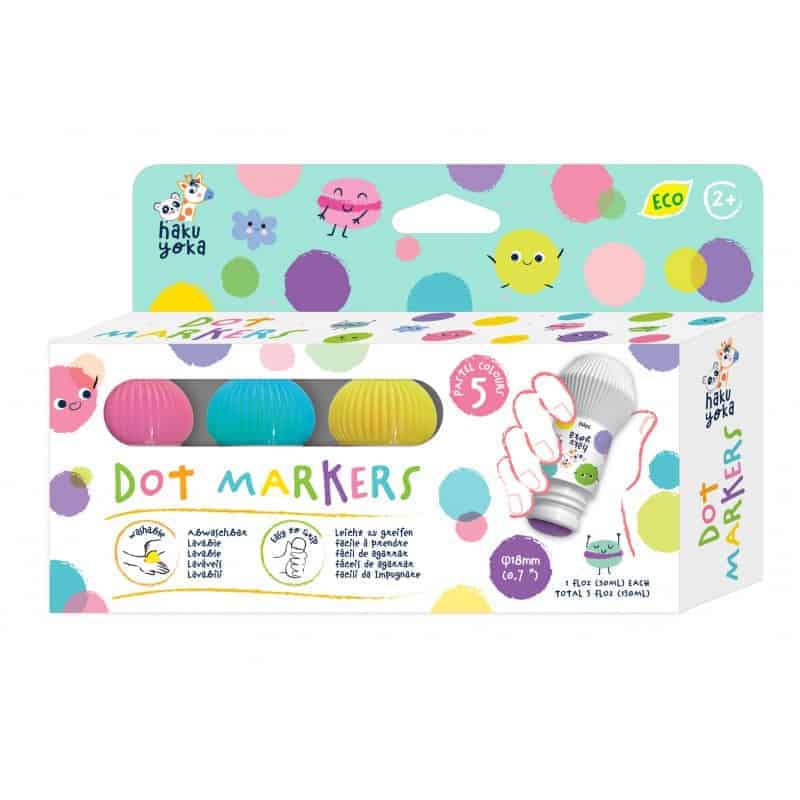 5 Dot Markers | 5 Cores | Pastel