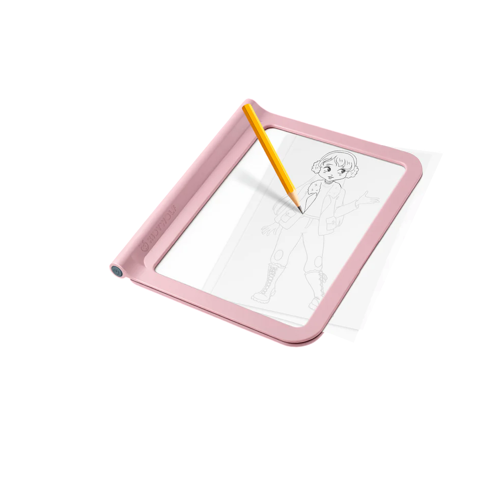 Prancha de Desenho Ilustrada com/ Luz | Rosa