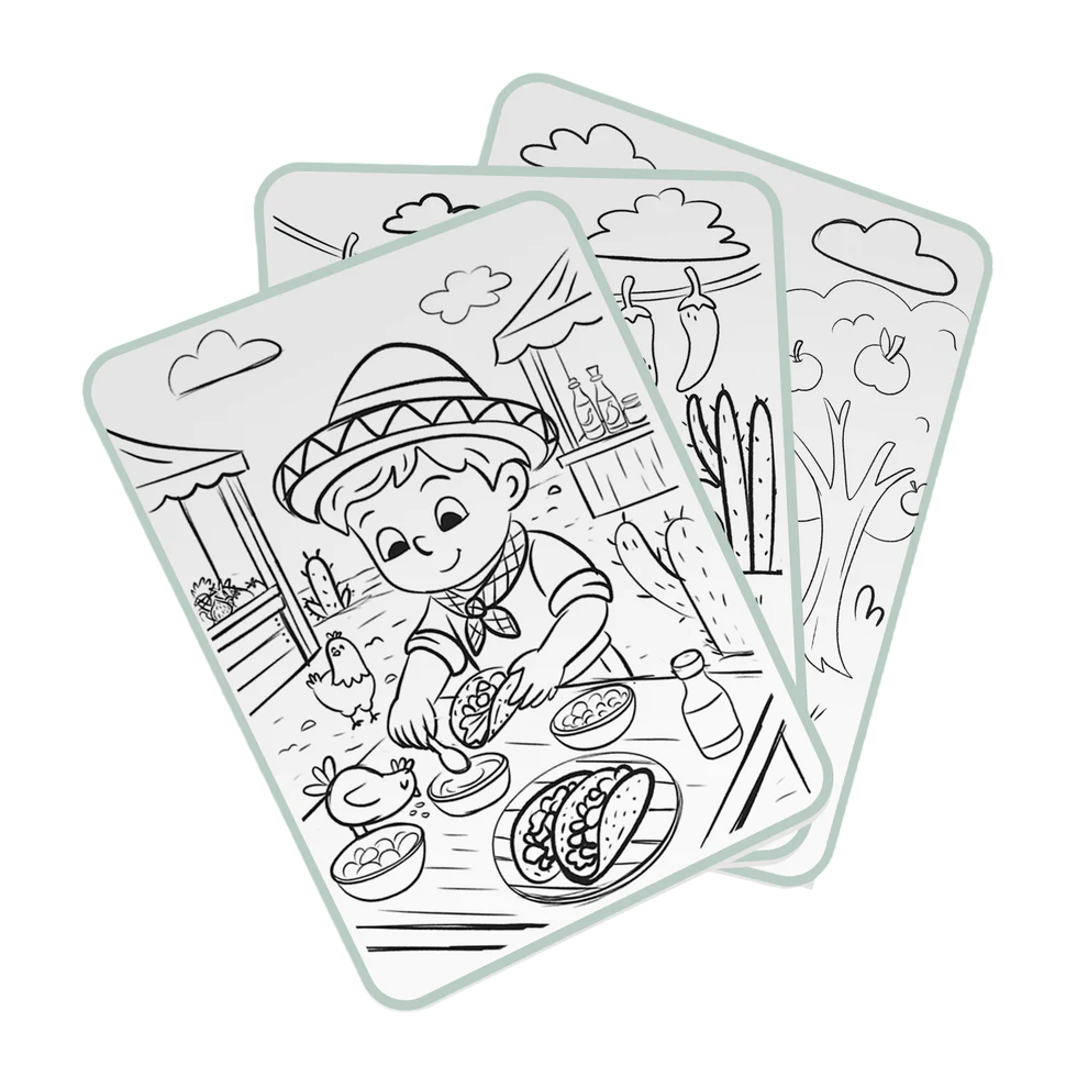 Prancha de Desenho Ilustrada c/ Luz |  Verde | +6