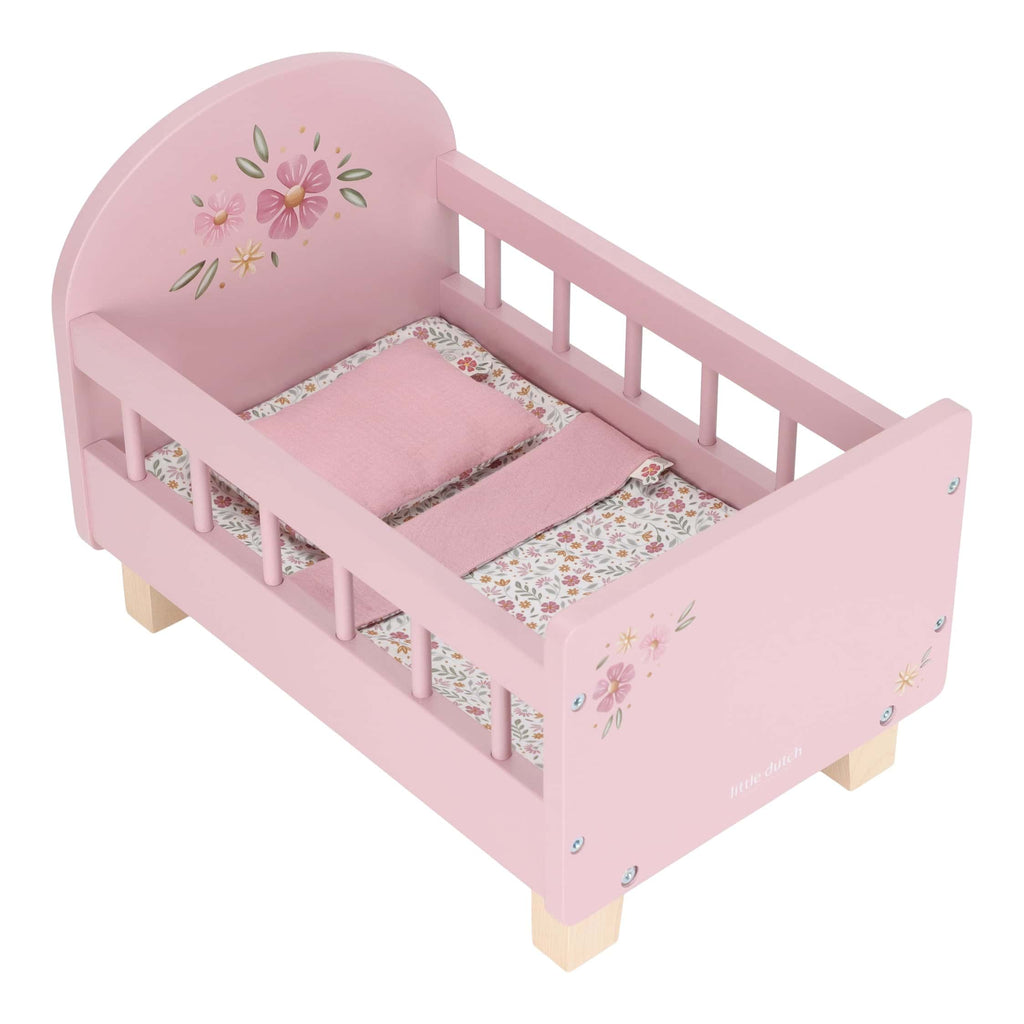 Cama de Bonecas com Têxteis