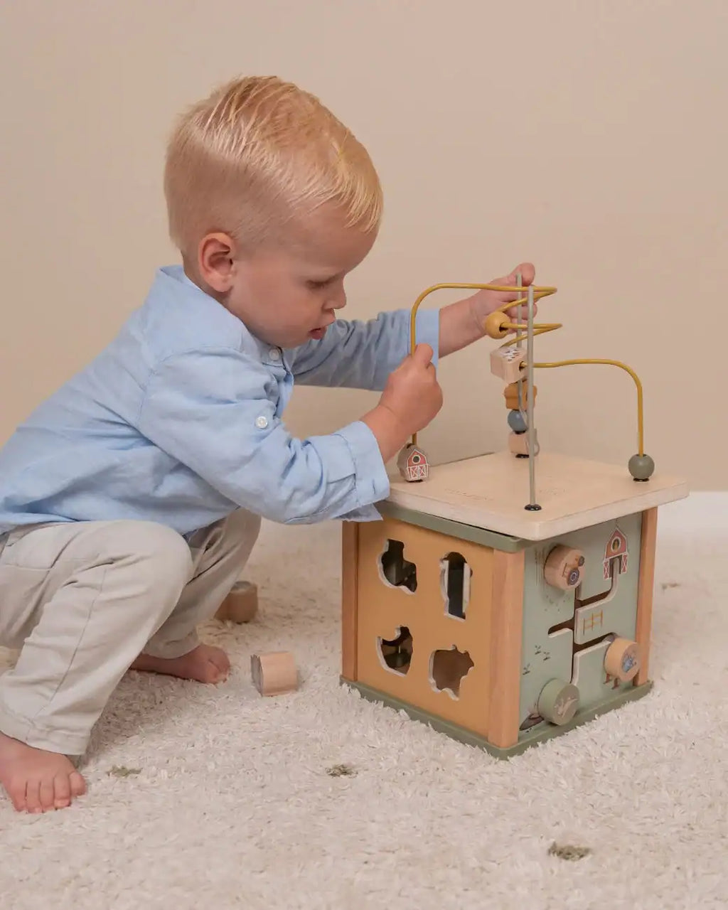 Cubo de Atividades de Madeira | Little Farm
