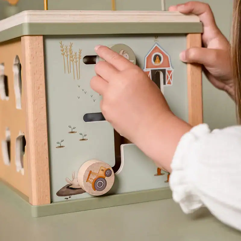 Cubo de Atividades de Madeira | Little Farm