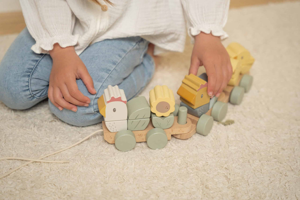Comboio de Empilhar | Galinha | Little Farm
