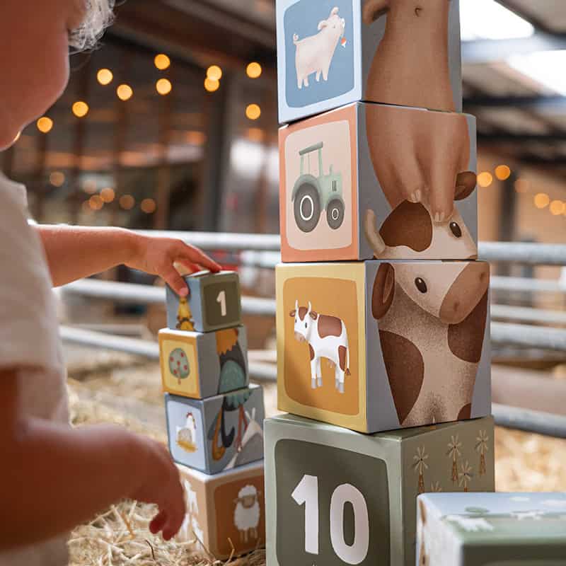 Cubos de Empilhar em Cartão | Little Farm