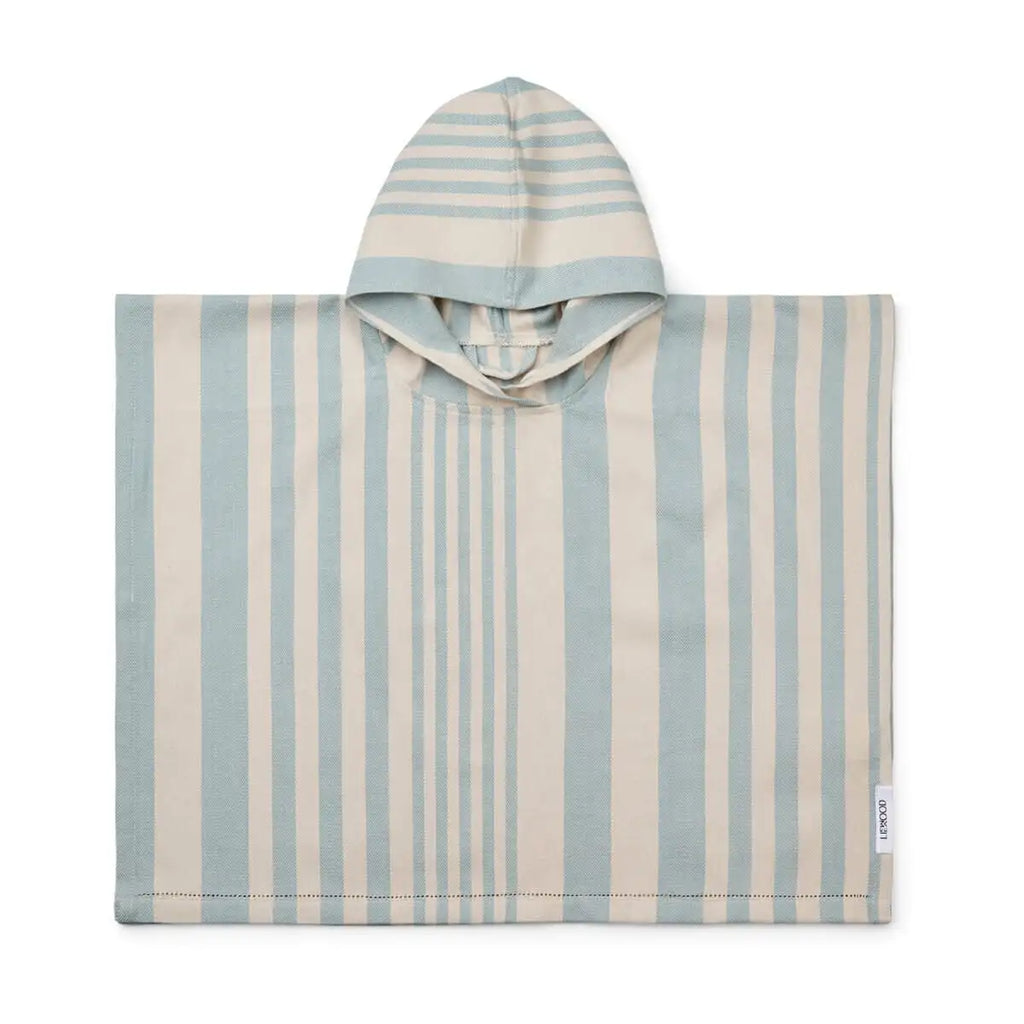 Poncho de praia Roomie Liewood Sea Blue Creme